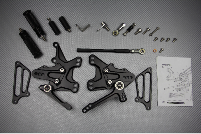 Platines Commandes Reculées KAWASAKI ZX10R 2011 - 2015 Platines Commandes Reculées KAWASAKI ZX10R 2011 - 2015