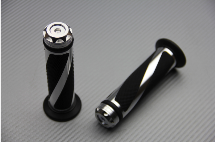 Paire de Poignées Alu / Caoutchouc 22 / 24 mm Paire de Poignées Alu / Caoutchouc 22 / 24 mm