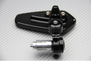 Pair of Bar End Rearview Mirrors with Small Adjustable Arms