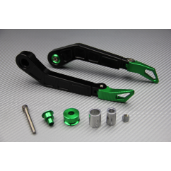 Pair of brake and clutch levers guards in anodised aluminum