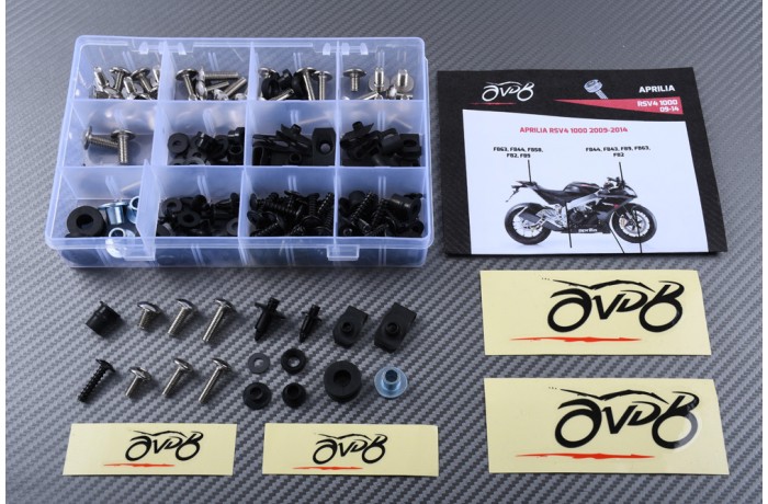 AVDB Specific Hardware / Complete Bolts & Screws Fairing Kit for APRILIA RSV4 1000 2009 - 2014 AVDB Specific Hardware / Complete Bolts & Screws Fairing Kit for APRILIA RSV4 1000 2009 - 2014