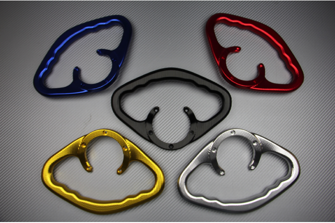 Anodized aluminum passenger hand grip YAMAHA