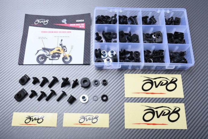 Kit de visserie AVDB spécifique pour carénages HONDA MSX 125 GROM 2013 - 2015