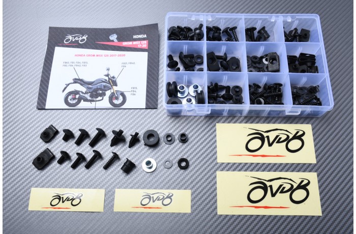 Kit de visserie AVDB spécifique pour carénages HONDA MSX 125 GROM 2017 - 2021