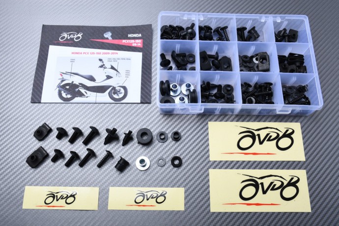 Kit de visserie AVDB spécifique pour carénages HONDA PCX 125 / 150 2009 - 2014