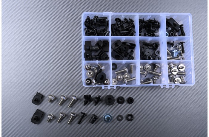 Kit de visserie AVDB spécifique pour carénages HONDA FORZA 125 / 300 2013 - 2021 Kit de visserie AVDB spécifique pour carénages HONDA FORZA 125 / 300 2013 - 2021