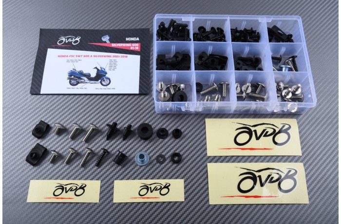 AVDB Specific Hardware / Complete Bolts & Screws Fairing Kit for HONDA SILVERWING & SW 400 / 600 2001 - 2018 AVDB Specific Hardware / Complete Bolts & Screws Fairing Kit for HONDA SILVERWING & SW 400 / 600 2001 - 2018