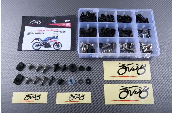 AVDB Specific Hardware / Complete Bolts & Screws Fairing Kit for HONDA CBR 125 / 250 R 2011 - 2016 AVDB Specific Hardware / Complete Bolts & Screws Fairing Kit for HONDA CBR 125 / 250 R 2011 - 2016