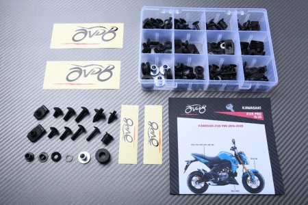 Kit de tornillos AVDB especifico para carenados KAWASAKI Z125 PRO 2015 - 2024