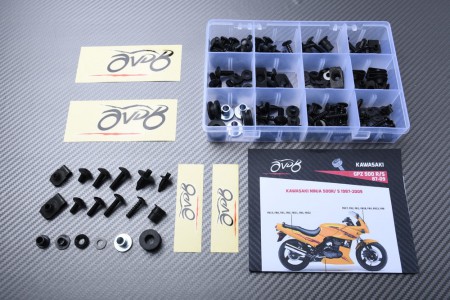 Kit de tornillos AVDB especifico para carenados KAWASAKI GPZ 500 / NINJA 500 1987 - 2009