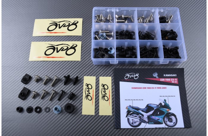 AVDB complementary Hardware / Bolts & Screws Kit for Fairing KAWASAKI ZZR 1100 / ZX11 1993 - 2001