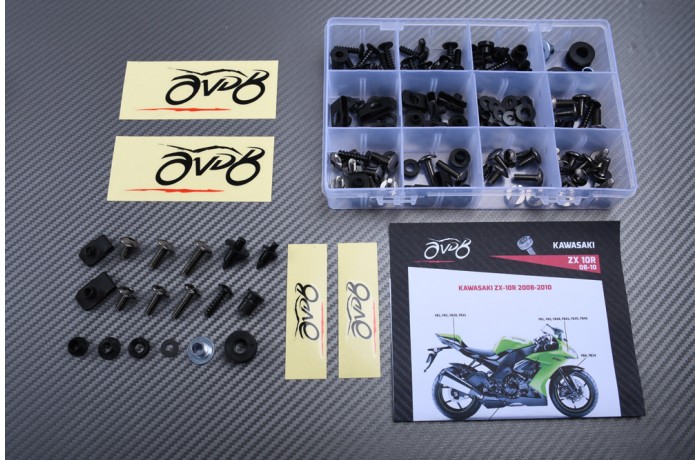 AVDB Specific Hardware / Complete Bolts & Screws Fairing Kit for KAWASAKI ZX10R 2008 - 2010 AVDB Specific Hardware / Complete Bolts & Screws Fairing Kit for KAWASAKI ZX10R 2008 - 2010