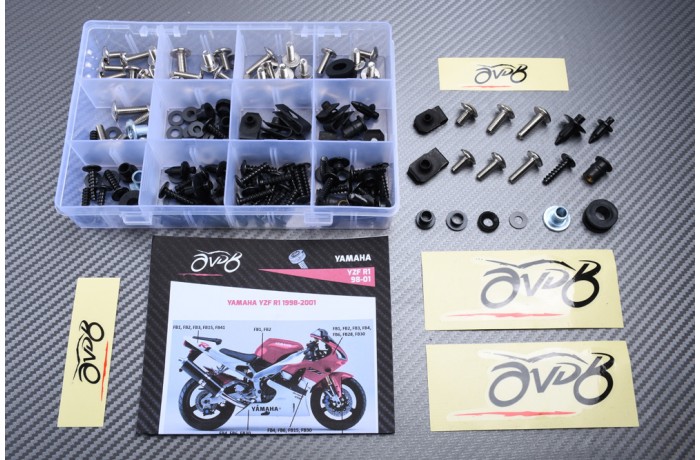 Kit de visserie AVDB spécifique pour carénages YAMAHA YZF R1 1998 - 2001