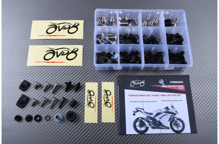 Kit de tornillos AVDB complementario para carenados KAWASAKI NINJA 300 300R / EX300 2013 - 2017