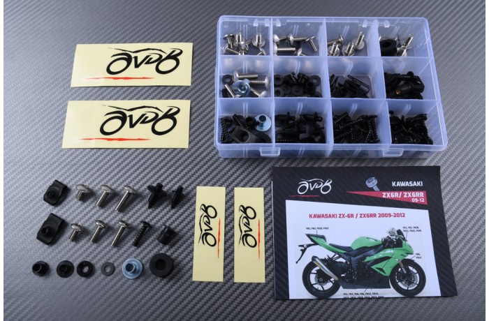 AVDB complementary Hardware / Bolts & Screws Kit for Fairing KAWASAKI ZX6R 2009 - 2012