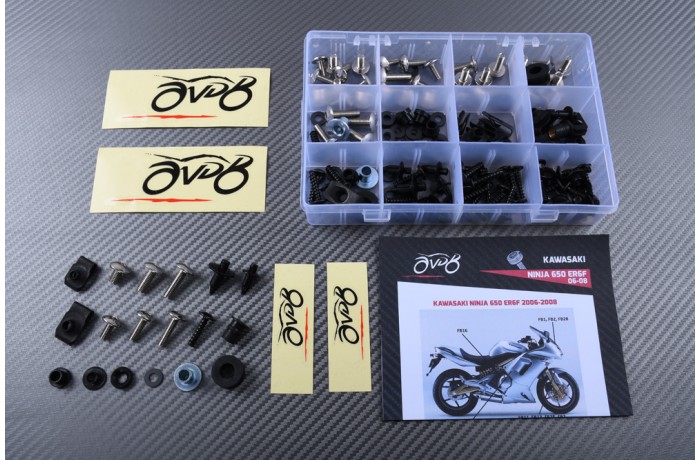 Spezifischer Schraubensatz AVDB für Verkleidungen KAWASAKI ER6F / NINJA 650 2005 - 2008