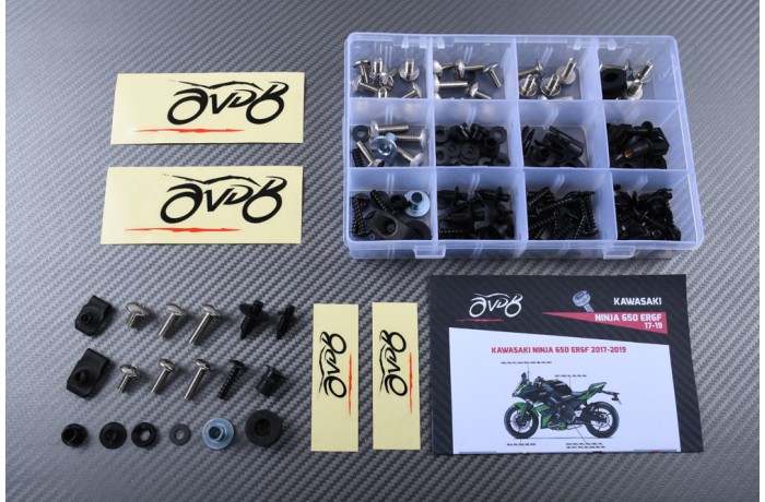 AVDB complementary Hardware / Bolts & Screws Kit for Fairing KAWASAKI NINJA 650 R 2017 - 2024