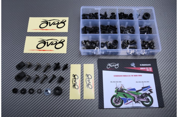 Kit de visserie AVDB spécifique pour carénages KAWASAKI ZXR750 / ZX7R 1989 - 1995