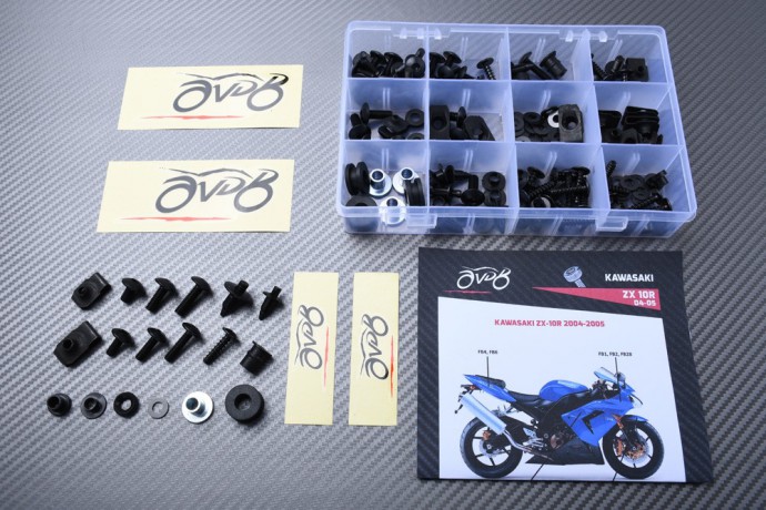 Kit de visserie AVDB spécifique pour carénages KAWASAKI ZX10R 2004 - 2005
