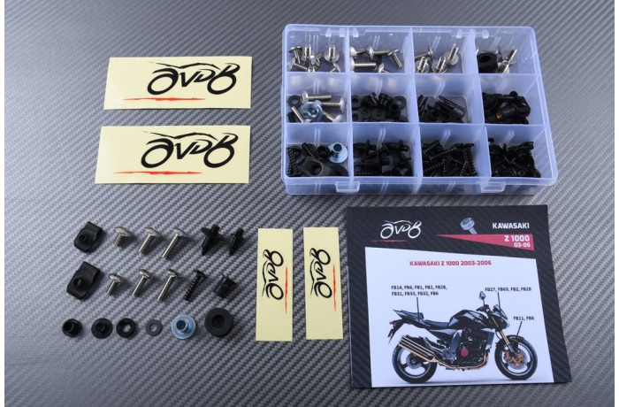 AVDB complementary Hardware / Bolts & Screws Kit for Fairing KAWASAKI Z1000 2003 - 2006 AVDB complementary Hardware / Bolts & Screws Kit for Fairing KAWASAKI Z1000 2003 - 2006