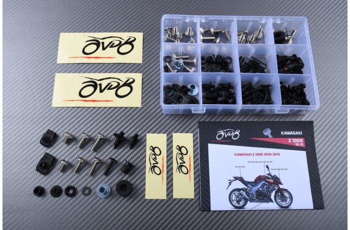 Kit viti complementare per Carena AVDB KAWASAKI Z1000 2010 - 2013 Kit viti complementare per Carena AVDB KAWASAKI Z1000 2010 - 2013