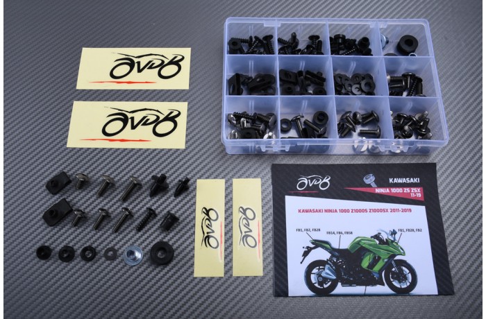 AVDB complementary Hardware / Bolts & Screws Kit for Fairing KAWASAKI Z1000SX / NINJA 1000SX  2011 - 2024