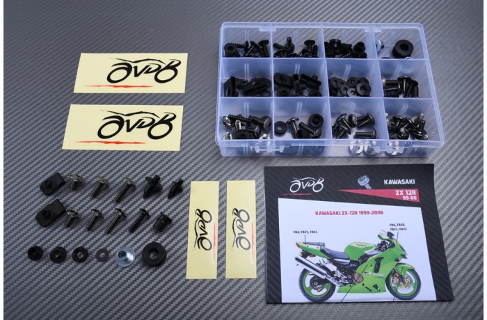 AVDB complementary Hardware / Bolts & Screws Kit for Fairing KAWASAKI ZX12R 1999 - 2006 AVDB complementary Hardware / Bolts & Screws Kit for Fairing KAWASAKI ZX12R 1999 - 2006