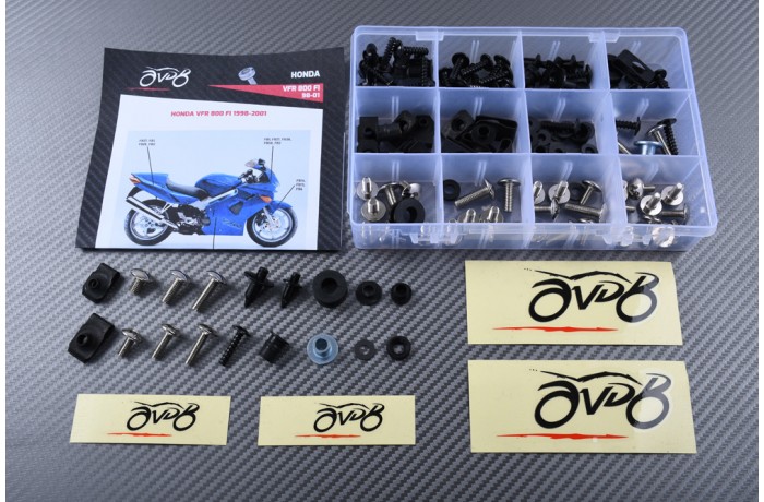 Kit viti AVDB specifico per Carena HONDA VFR 800 Fi 1998 - 2001 Kit viti AVDB specifico per Carena HONDA VFR 800 Fi 1998 - 2001