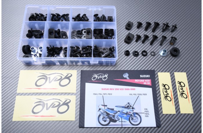 AVDB complementary Hardware / Bolts & Screws Kit for Fairing SUZUKI RGV 250 VJ21 1988 - 1990