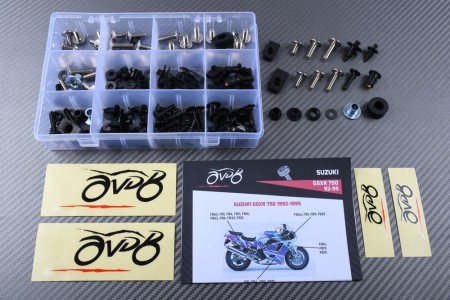 Kit de visserie AVDB spécifique pour carénages SUZUKI GSXR 750 1992 - 1995