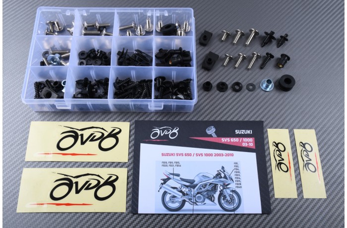 AVDB Specific Hardware / Complete Bolts & Screws Fairing Kit for SUZUKI SV SVS 650 / 1000 2003 - 2010