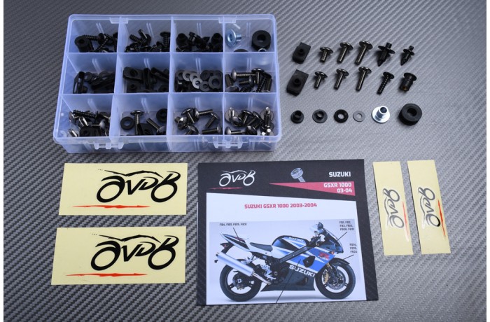 Kit de visserie AVDB spécifique pour carénages SUZUKI GSXR 1000 2003 - 2004