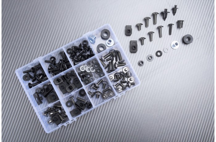 Kit de visserie AVDB spécifique pour carénages SUZUKI GSXR 1000 2009 - 2016 Kit de visserie AVDB spécifique pour carénages SUZUKI GSXR 1000 2009 - 2016