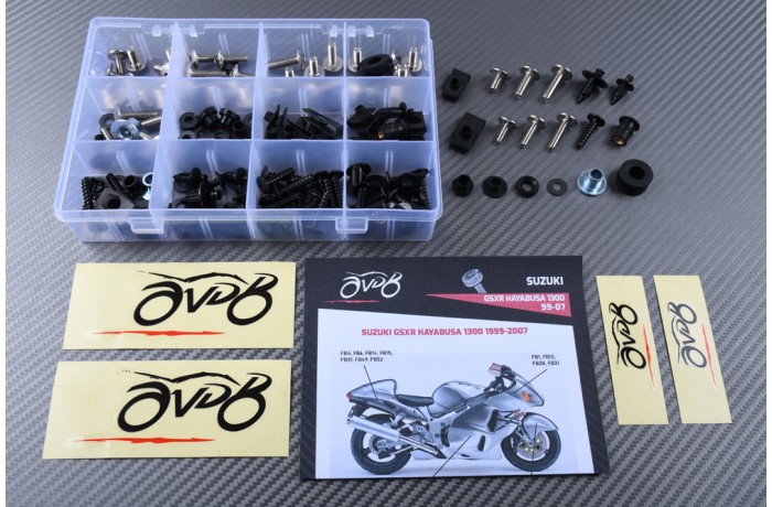 AVDB complementary Hardware / Bolts & Screws Kit for Fairing SUZUKI GSXR 1300 HAYABUSA 1999 - 2007