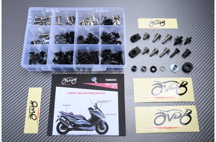 Spezifischer Schraubensatz AVDB für Verkleidungen YAMAHA TMAX 500 XP500 2001 - 2011