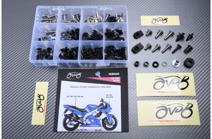 Spezifischer Schraubensatz AVDB für Verkleidungen YAMAHA YZF 600 THUNDERCAT 1996 - 2005 Spezifischer Schraubensatz AVDB für Verkleidungen YAMAHA YZF 600 THUNDERCAT 1996 - 2005