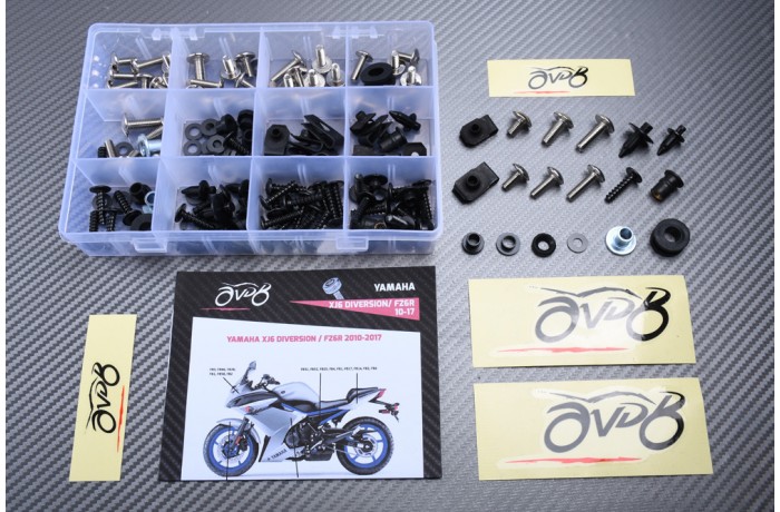 Kit de tornillos AVDB complementario para carenados YAMAHA XJ6 & DIVERSION 600 2009 - 2017 Kit de tornillos AVDB complementario para carenados YAMAHA XJ6 & DIVERSION 600 2009 - 2017