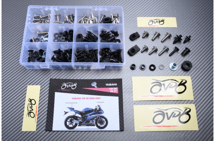 Spezifischer Schraubensatz AVDB für Verkleidungen YAMAHA YZF R6 2006 - 2007 Spezifischer Schraubensatz AVDB für Verkleidungen YAMAHA YZF R6 2006 - 2007