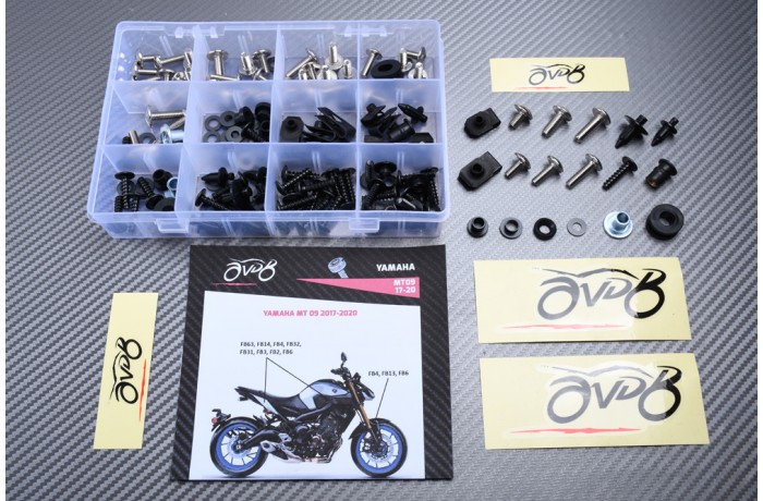 AVDB complementary Hardware / Bolts & Screws Kit for Fairing YAMAHA MT09 / SP 2013 - 2020 AVDB complementary Hardware / Bolts & Screws Kit for Fairing YAMAHA MT09 / SP 2013 - 2020