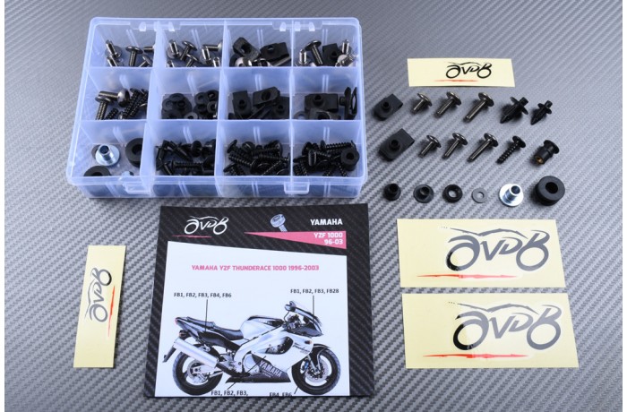 AVDB complementary Hardware / Bolts & Screws Kit for Fairing YAMAHA YZF THUNDERACE 1000 1996 - 2003 AVDB complementary Hardware / Bolts & Screws Kit for Fairing YAMAHA YZF THUNDERACE 1000 1996 - 2003