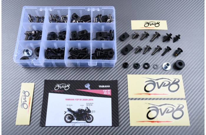 Kit de tornillos AVDB complementario para carenados YAMAHA YZF R1 CROSSPLANE 2009 - 2014 Kit de tornillos AVDB complementario para carenados YAMAHA YZF R1 CROSSPLANE 2009 - 2014