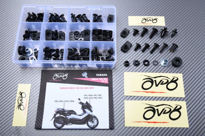 Spezifischer Schraubensatz AVDB für Verkleidungen YAMAHA NMAX 125 / 155 2015 - 2019 Spezifischer Schraubensatz AVDB für Verkleidungen YAMAHA NMAX 125 / 155 2015 - 2019