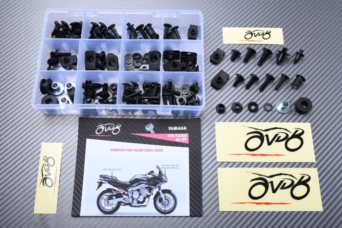 Kit de visserie AVDB spécifique pour carénages YAMAHA FZ6 / FAZER 600 2004 - 2015 Kit de visserie AVDB spécifique pour carénages YAMAHA FZ6 / FAZER 600 2004 - 2015