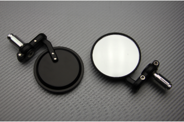 Coppia di retrovisori per estremità manubrio fissa o pieghevole