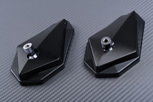 Pair of Bar End Rearview Mirrors in Anodised Aluminum Pair of Bar End Rearview Mirrors in Anodised Aluminum