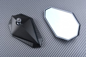 Pair of Bar End Rearview Mirrors in Anodised Aluminum Pair of Bar End Rearview Mirrors in Anodised Aluminum