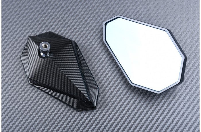 Pair of Bar End Rearview Mirrors in Anodised Aluminum Pair of Bar End Rearview Mirrors in Anodised Aluminum