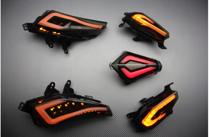 PACK Feu + Clignotants Avant - Arrière Double Fonction YAMAHA TMAX 530 2012 - 2016