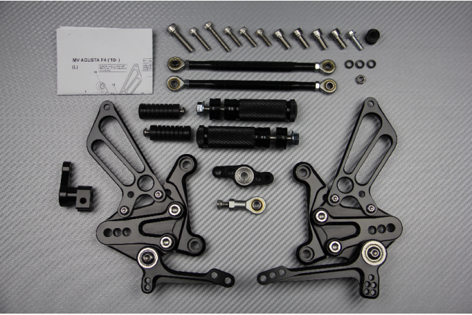 Estriberas retrasadas regulables MV AGUSTA F4 / B4 / BRUTALE 1090 2010 - 2023 Estriberas retrasadas regulables MV AGUSTA F4 / B4 / BRUTALE 1090 2010 - 2023