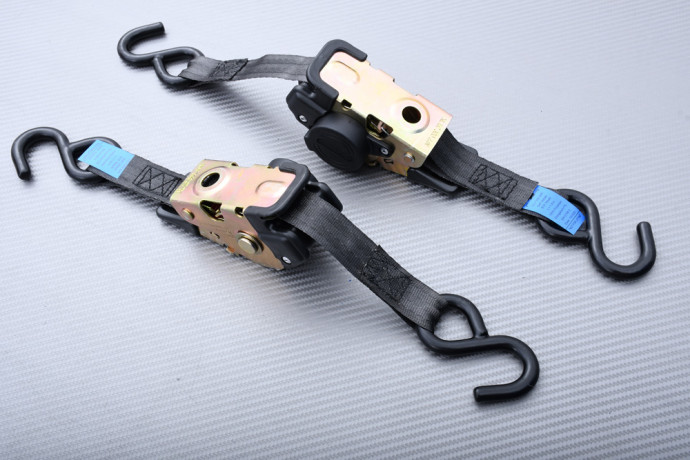 2X Spanngurt mit Ratsche und automatischer Aufrollfunktion